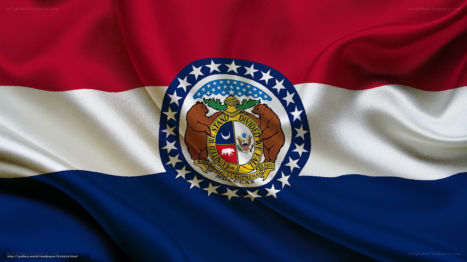 Missouri state flag waving