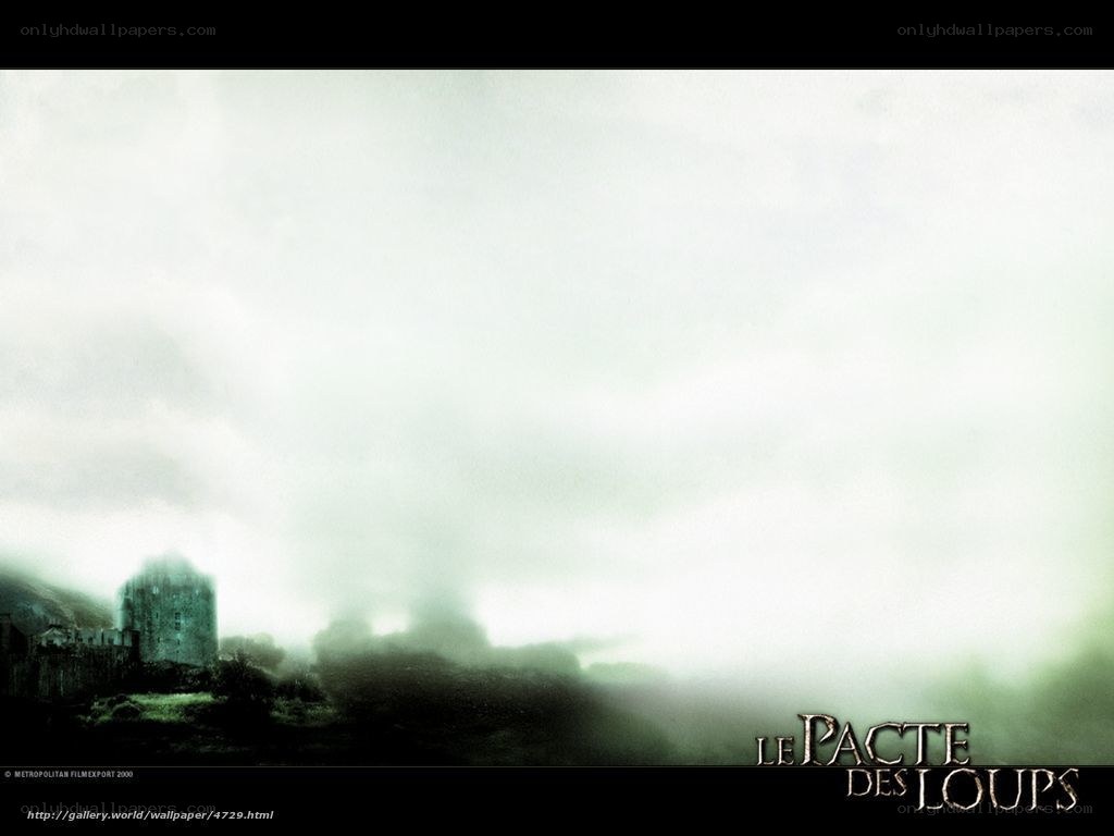 Mist-covered castle wallpaper