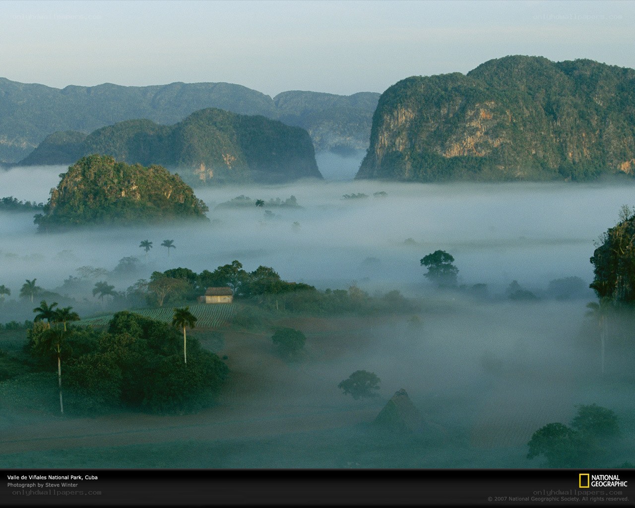 Mist over Cuban mountains