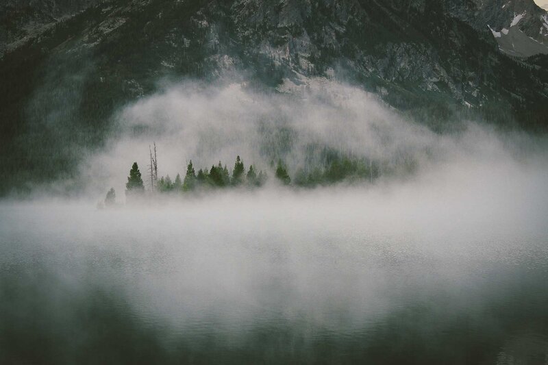 Mist over Mountain Lake