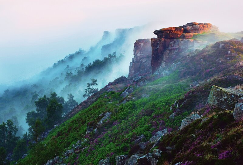 Misty Cliffs at Dawn