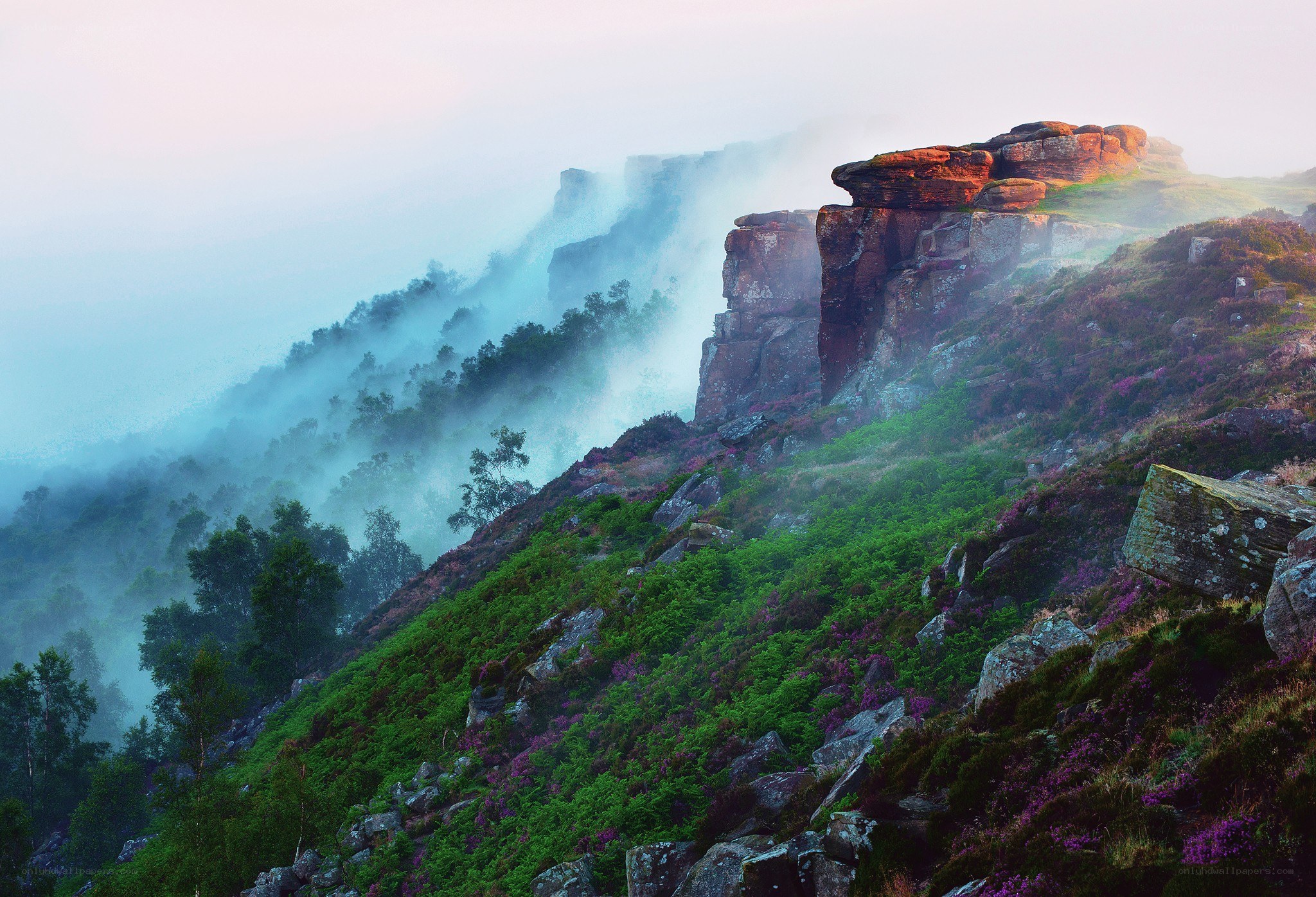 Misty Cliffs at Dawn