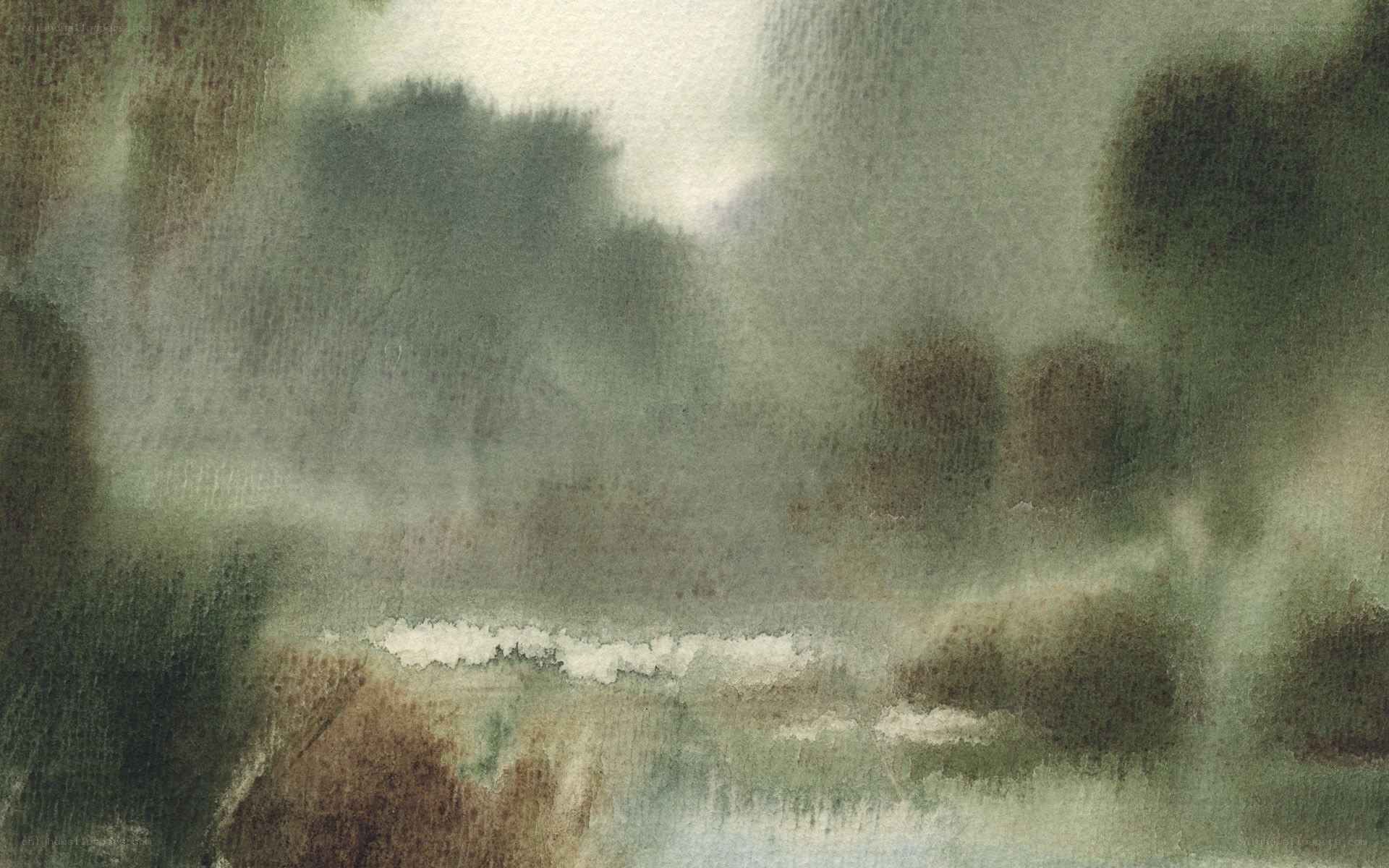 Misty forest landscape
