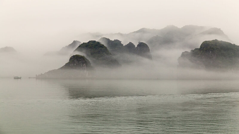 Misty Islands in Bay