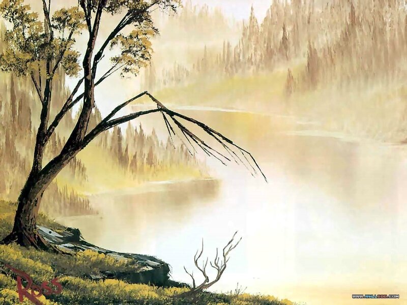 Misty Lake Landscape