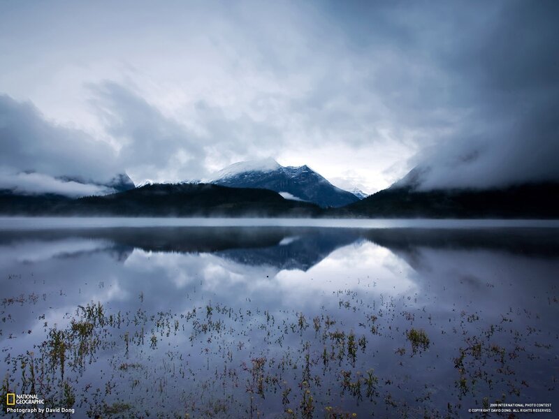 Misty Lake Reflections