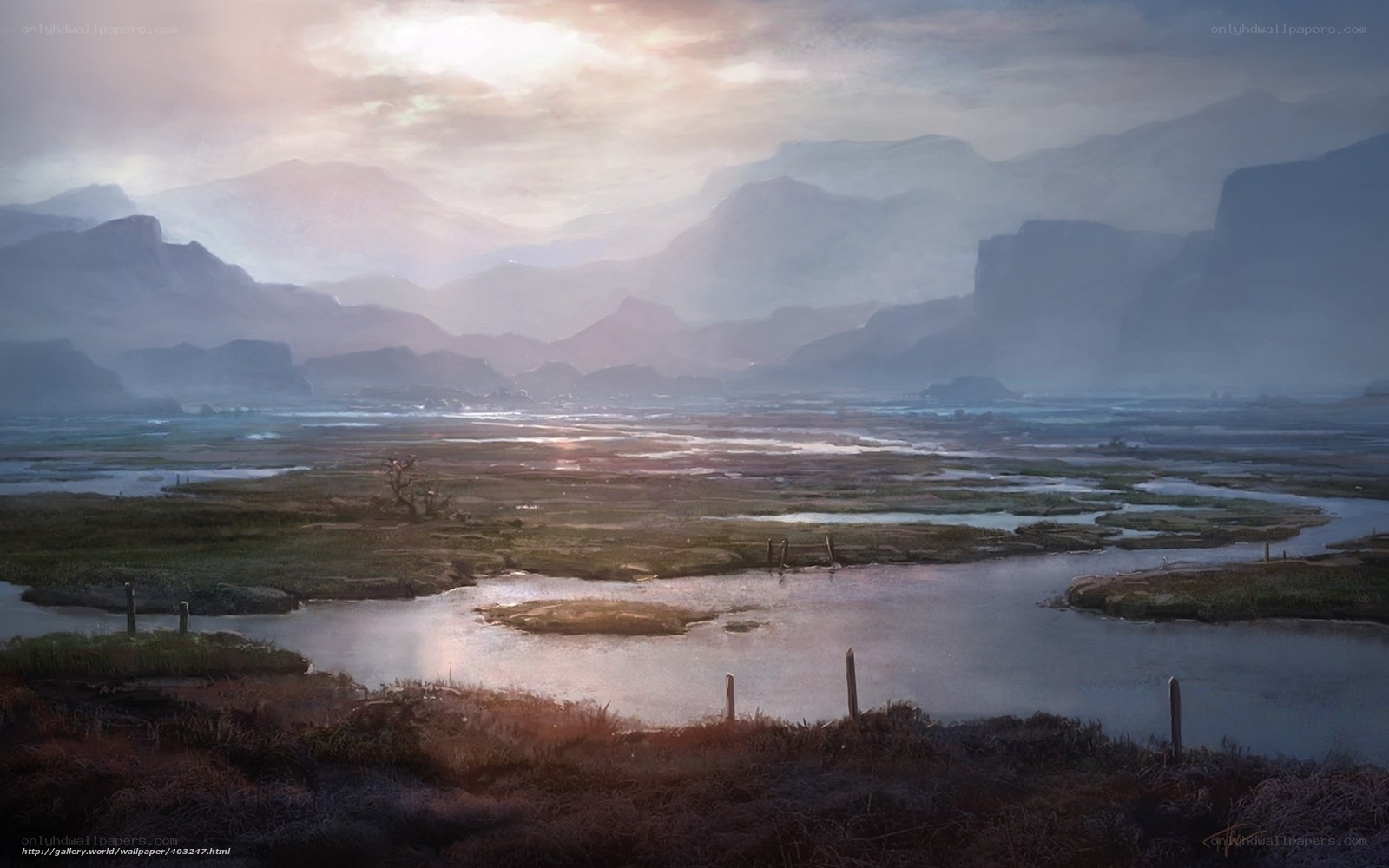 Misty Marshlands at Dawn