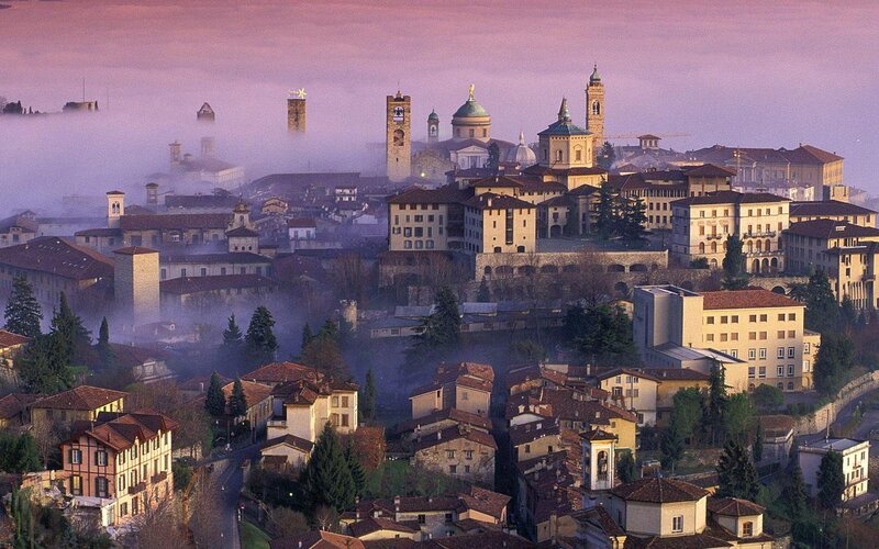 Misty morning over Brescia