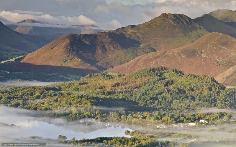Misty morning over Lake District