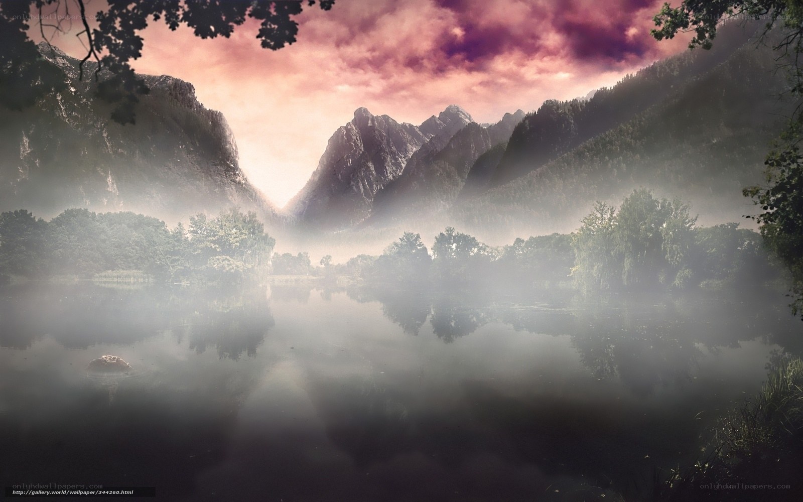 Misty Mountain Lake at Dawn