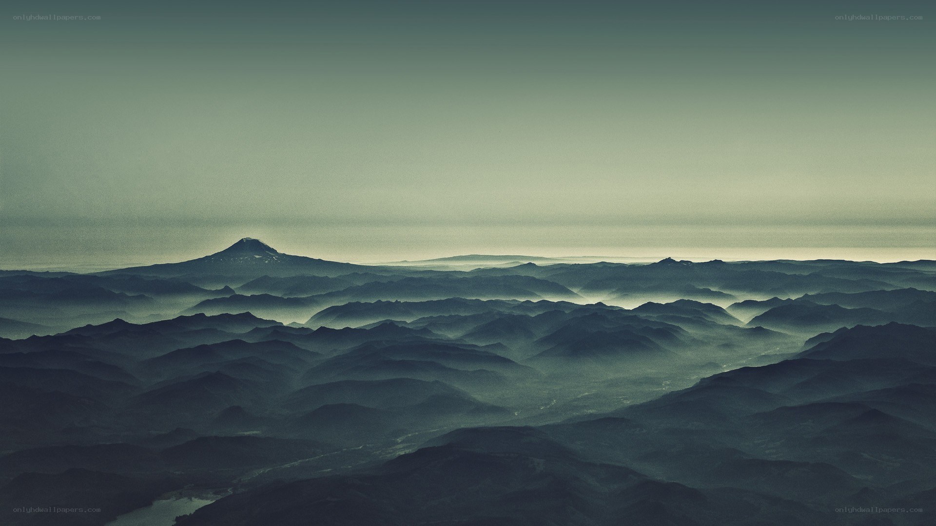 Misty mountain landscape