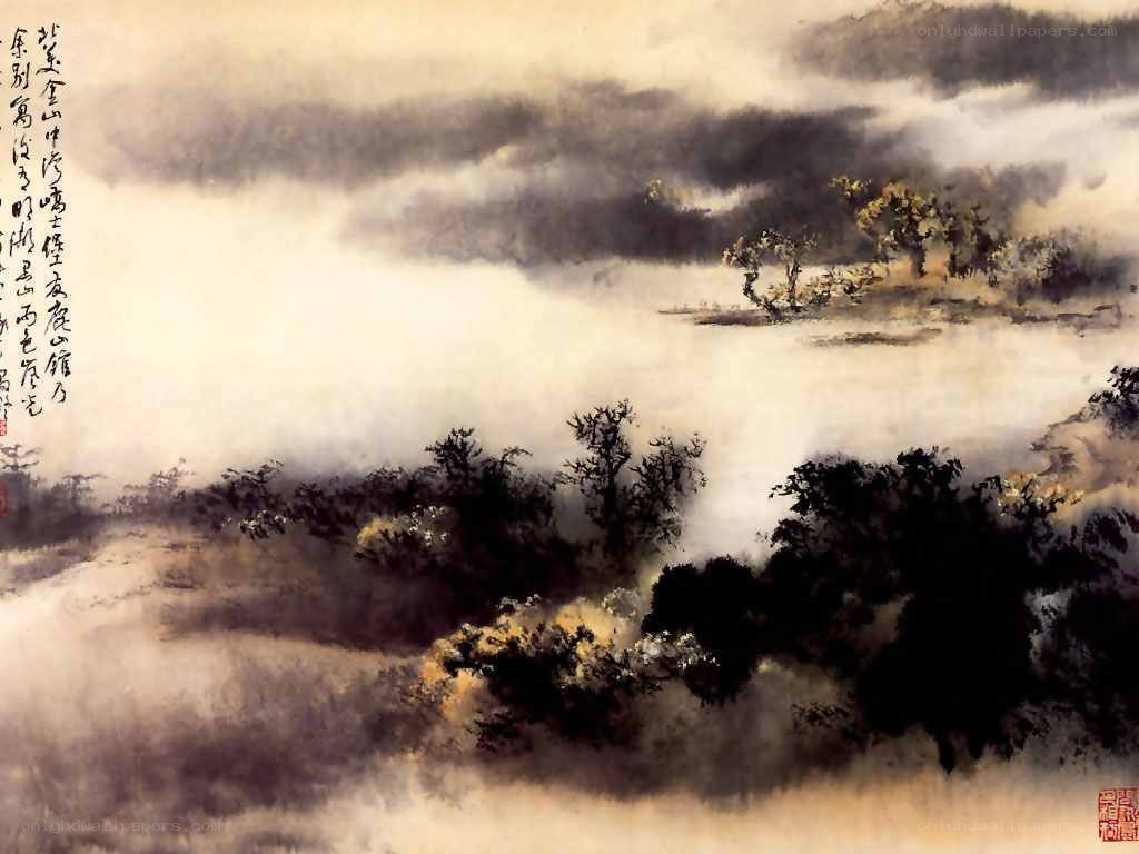 Misty Mountain Landscape