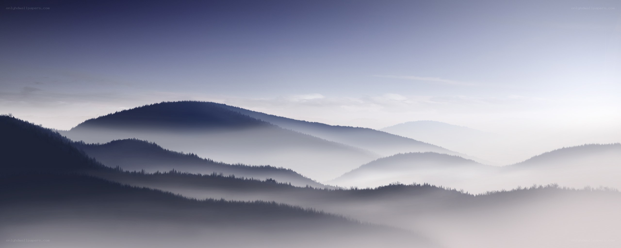 Misty mountain landscape