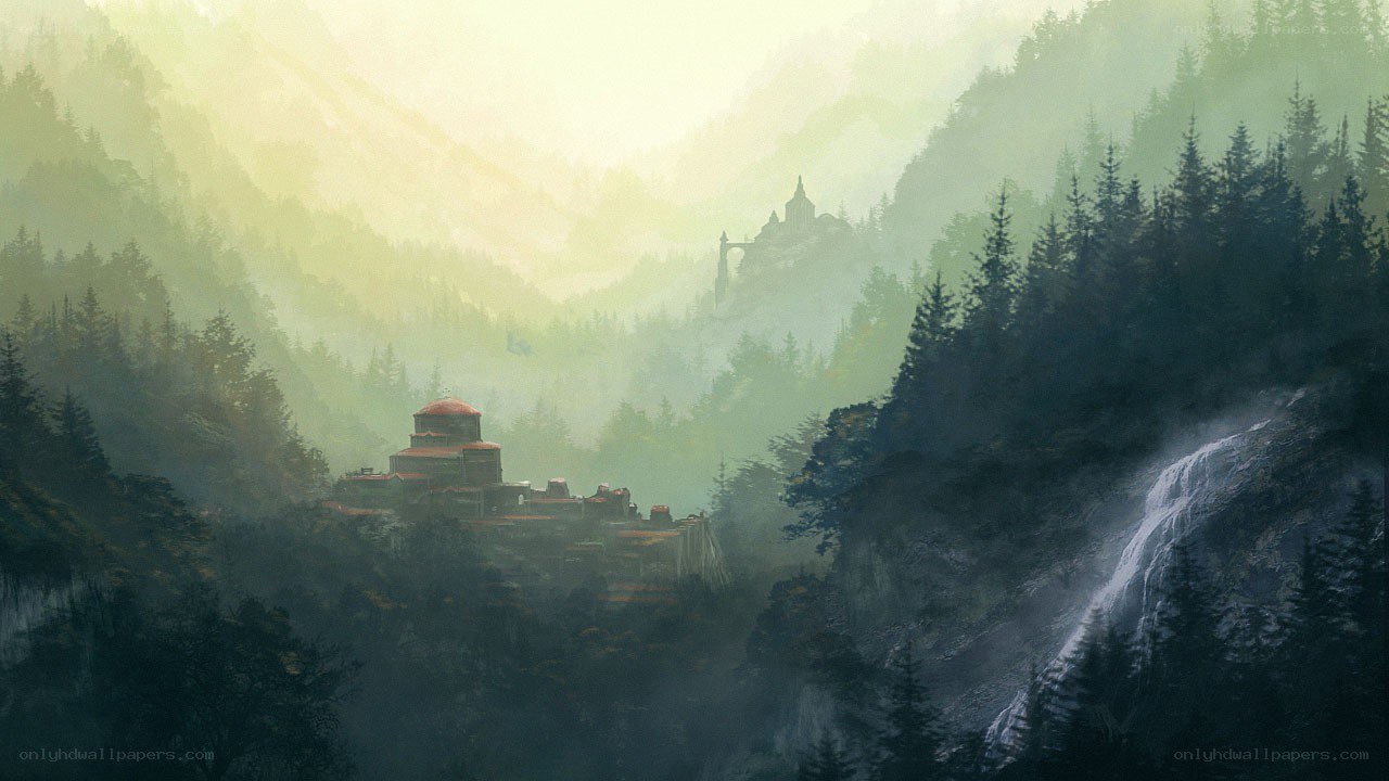 Misty mountain monastery