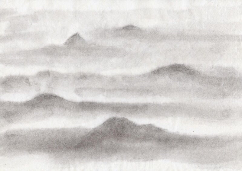 Misty Mountain Ranges — Gray