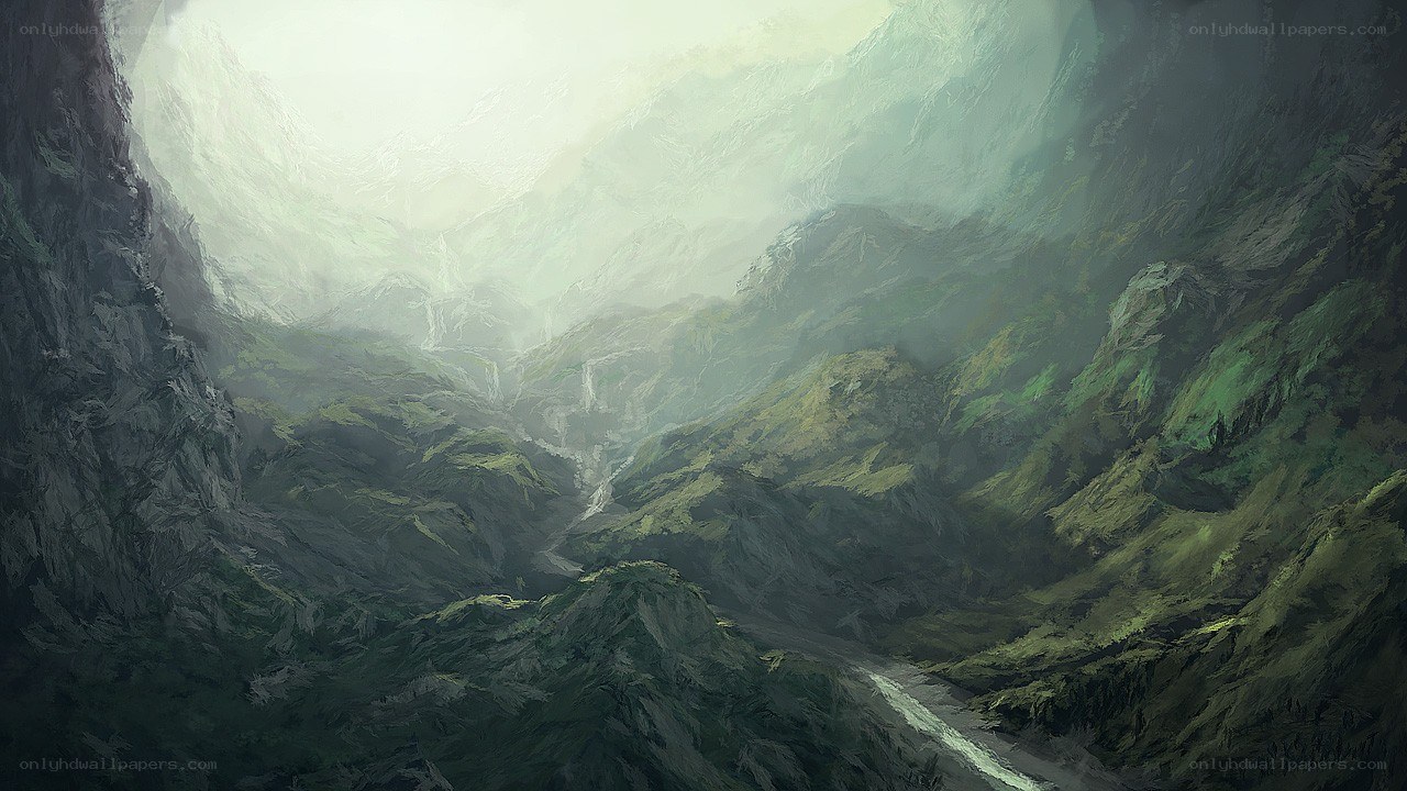 misty mountain valley