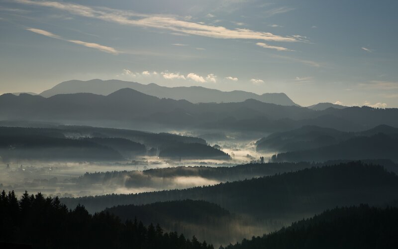 Misty Mountain Valleys — Gray