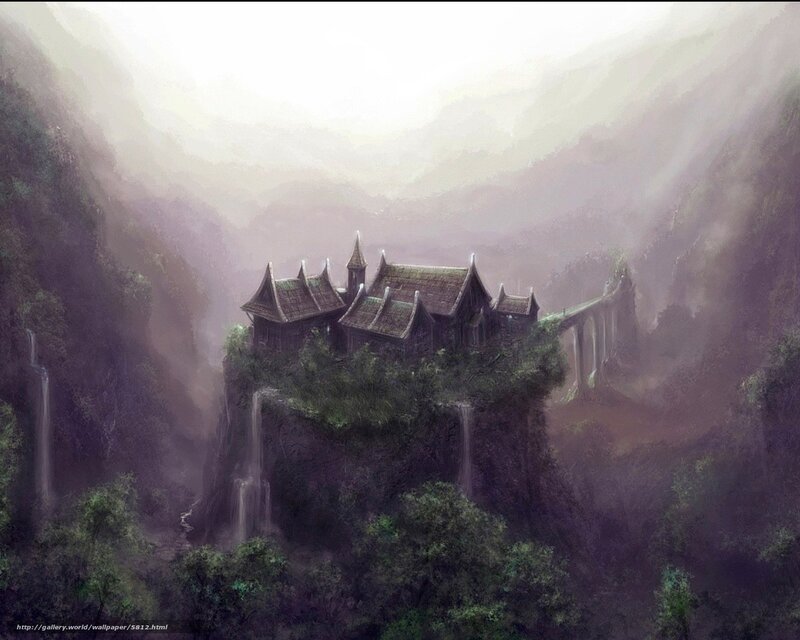 Misty mountain village