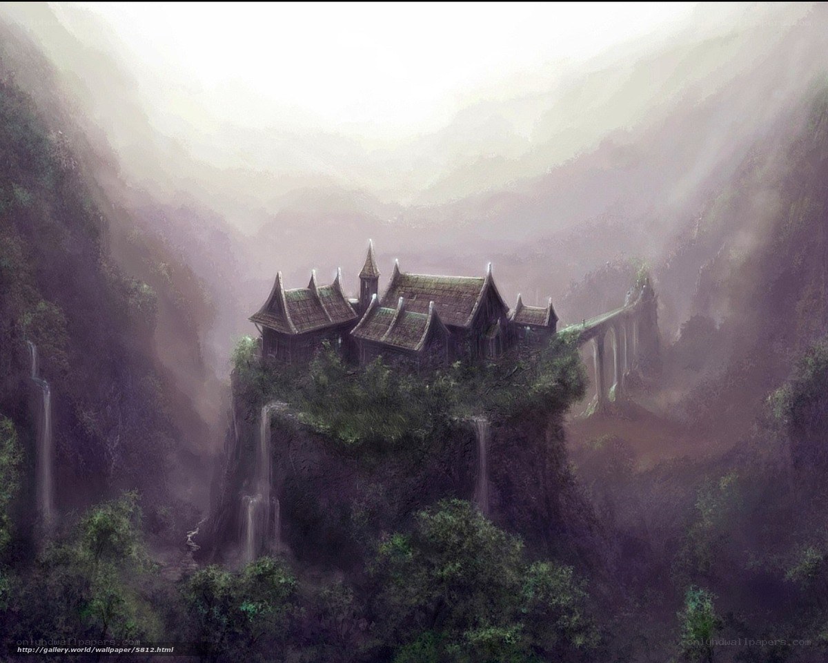 Misty mountain village
