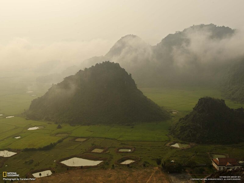 Misty Mountains and Rice Fields