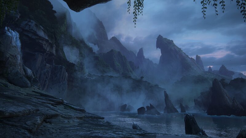 Misty Mountains and River