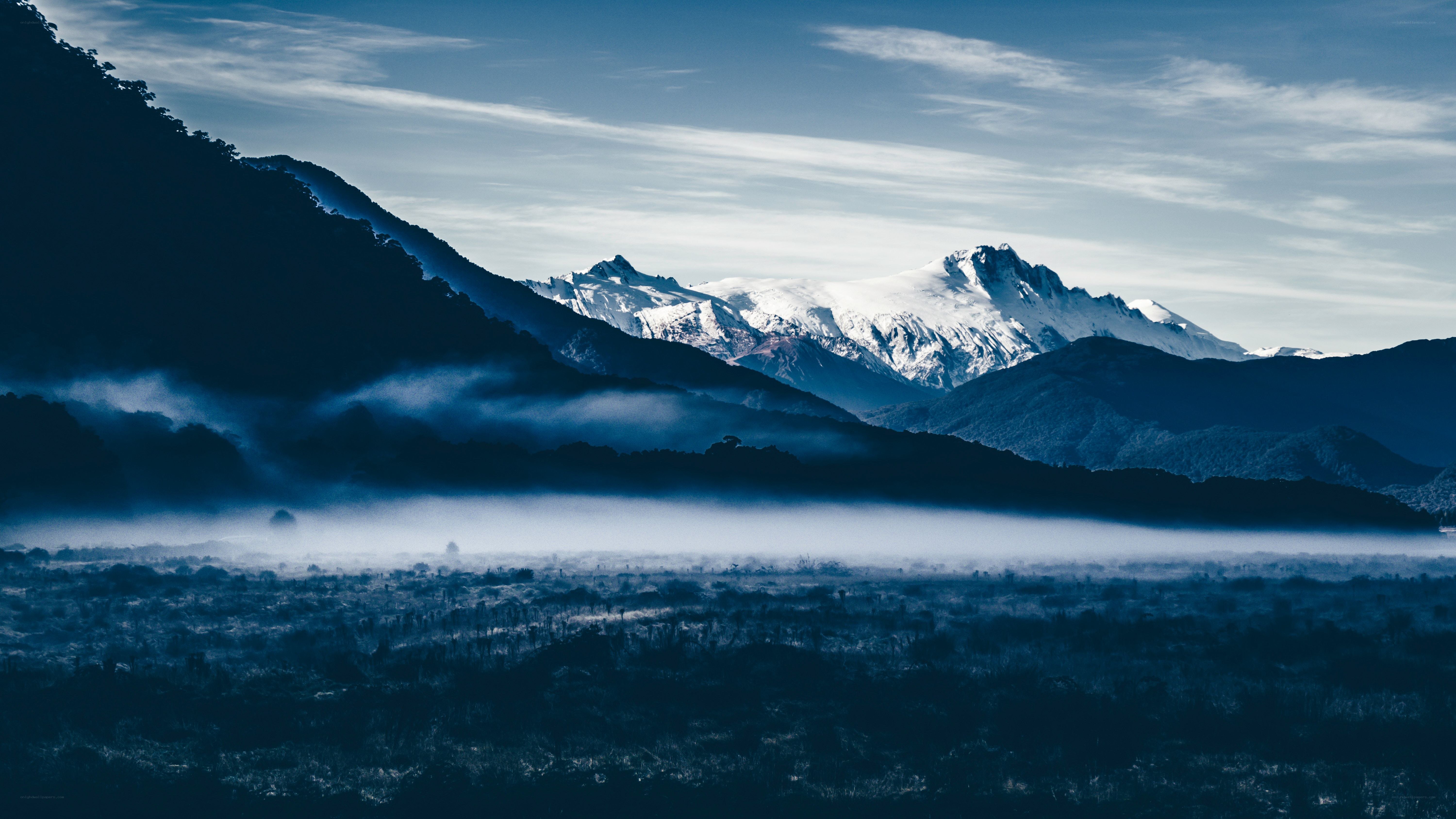 Misty mountains at dawn