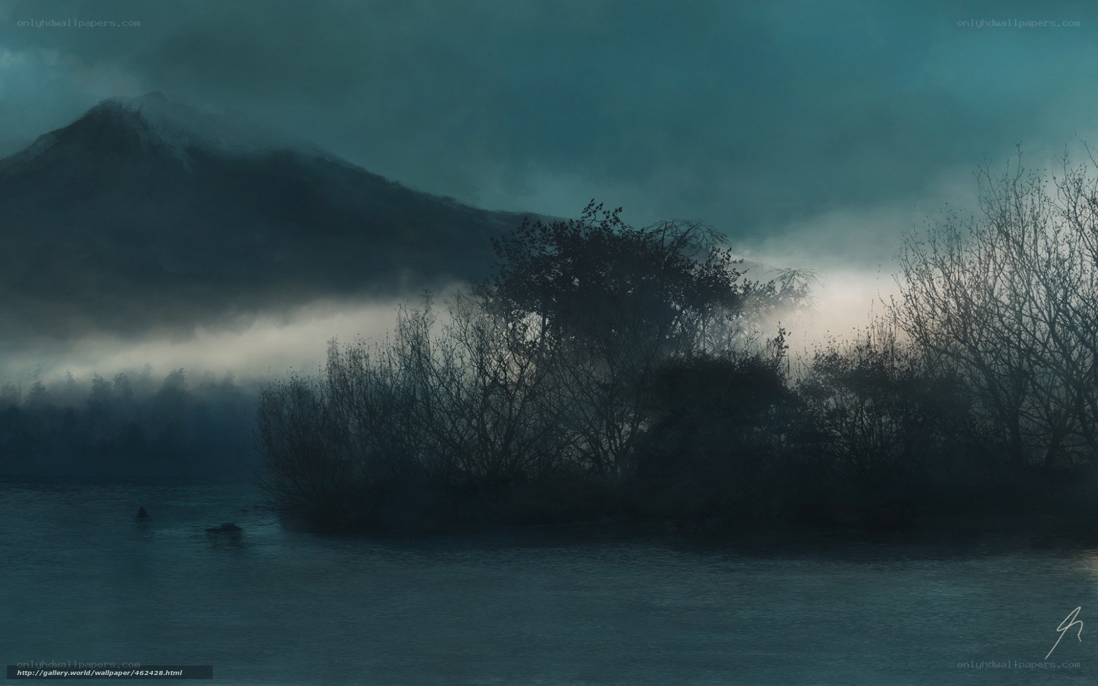 Misty River at Dawn