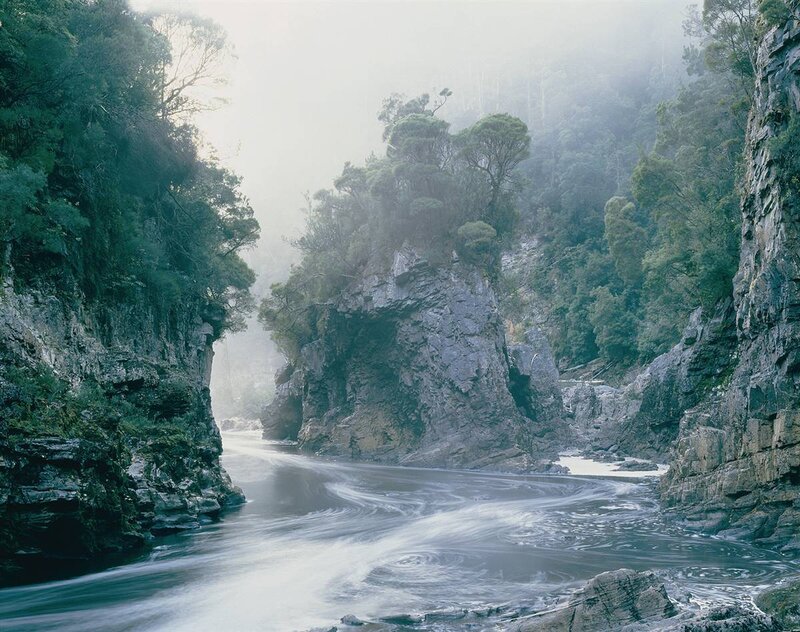 Misty river canyon
