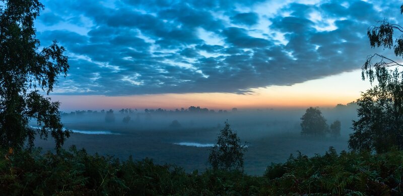 Misty River Valley — Blue