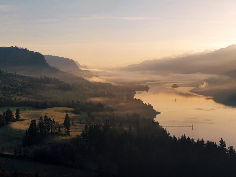 Misty River Valley