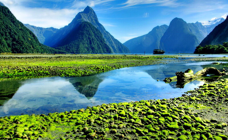 Mitre Peak Reflection — Green