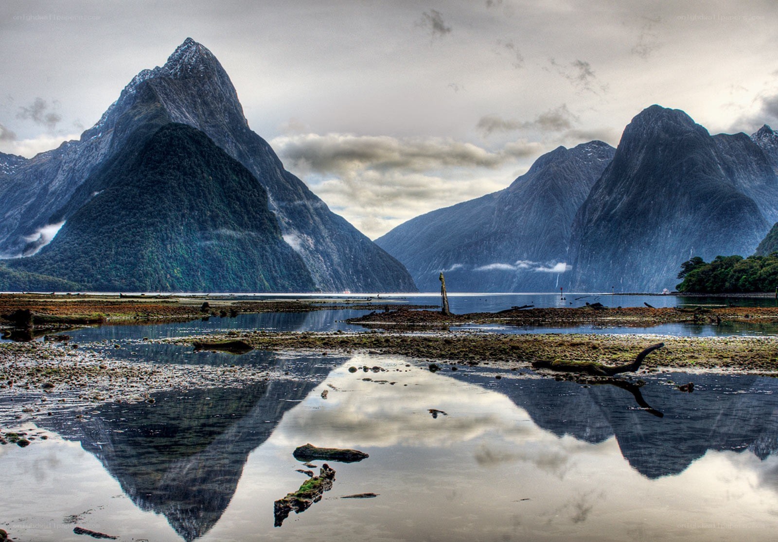 Mitre Peak reflection in Milford Sound