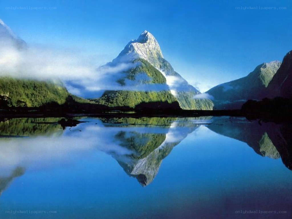 Mitre Peak reflection in Milford Sound