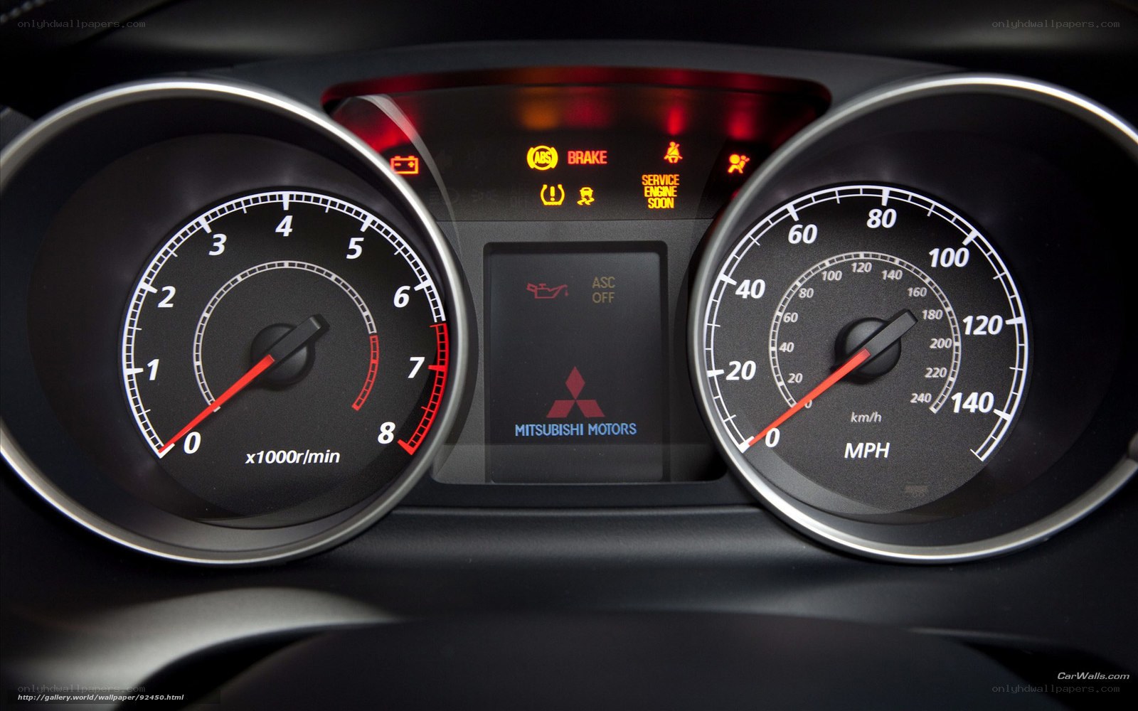 Mitsubishi car dashboard