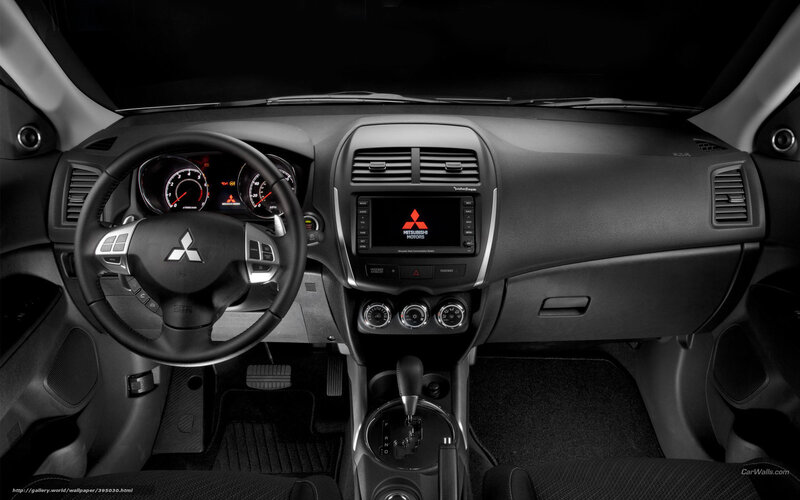 Mitsubishi car interior dashboard