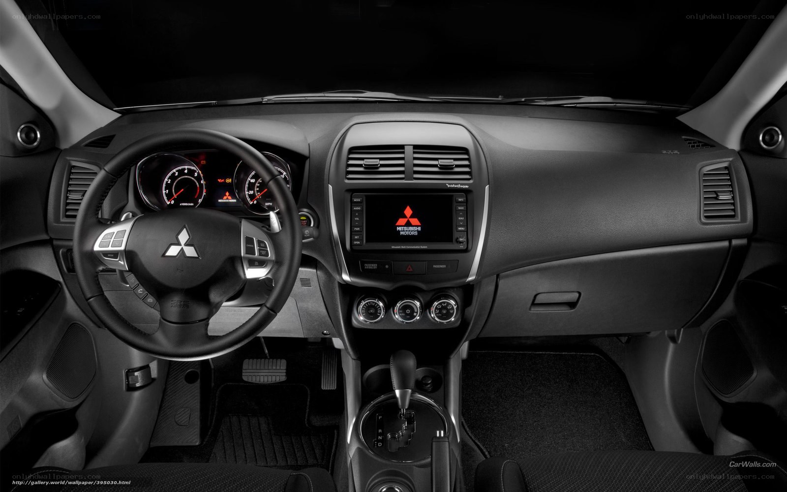Mitsubishi car interior dashboard
