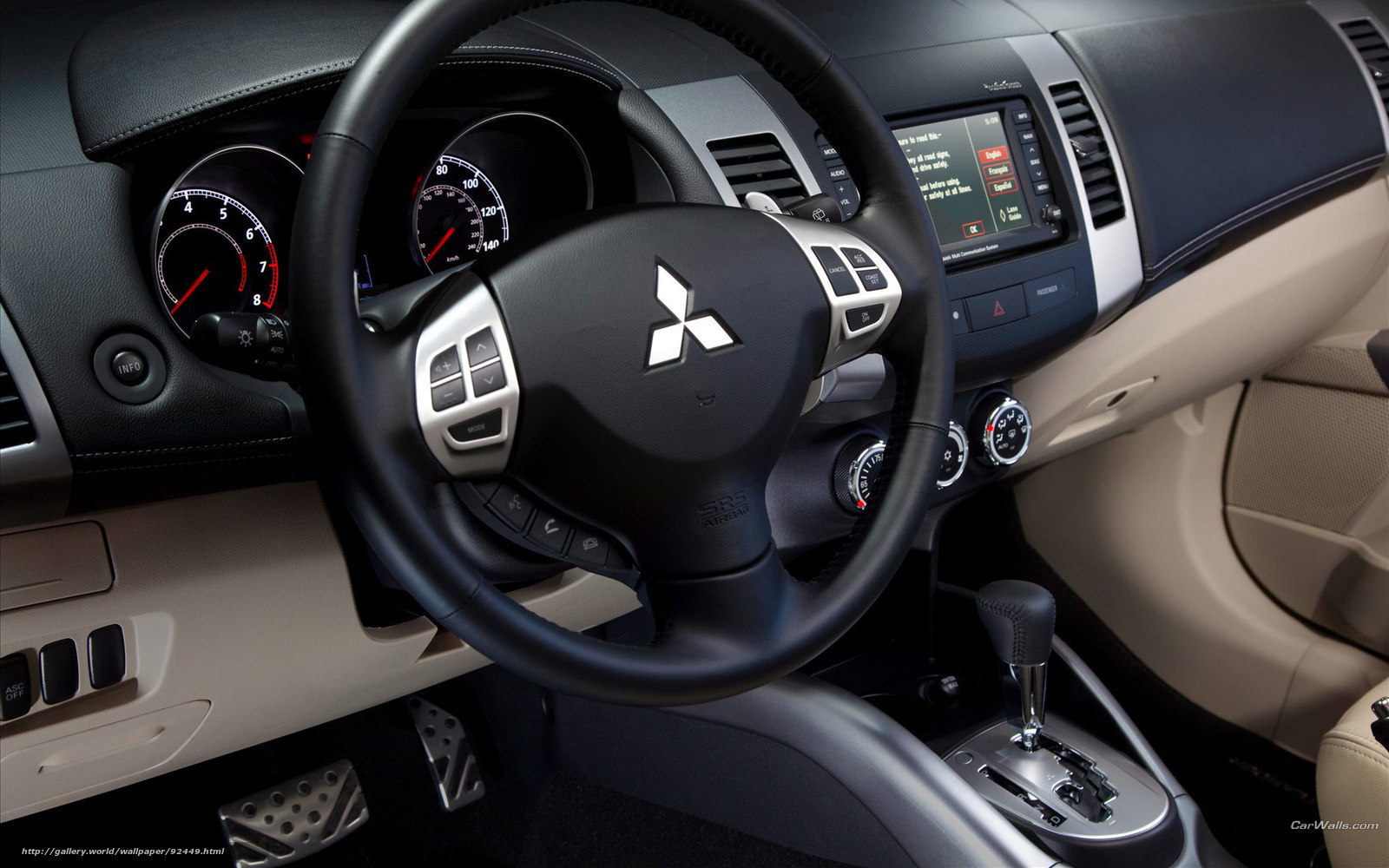 Mitsubishi car interior dashboard