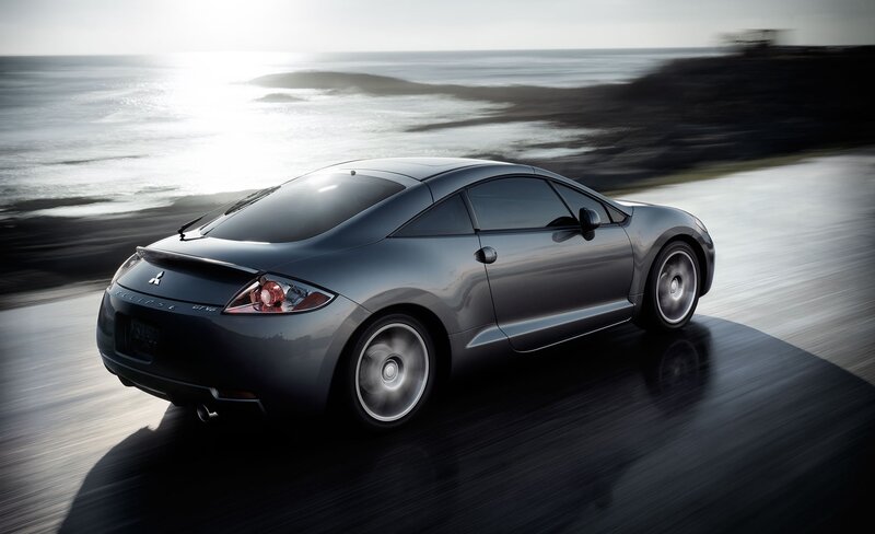 Mitsubishi Eclipse on coastal road