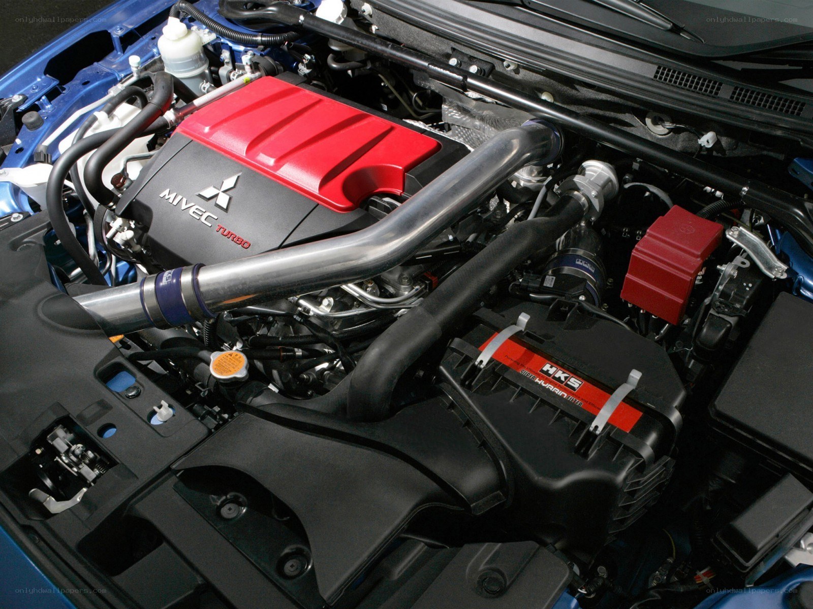 Mitsubishi engine bay