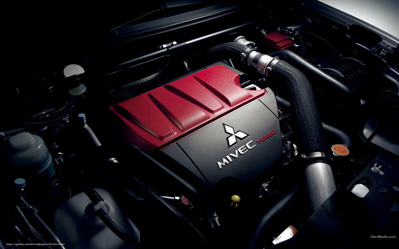 Mitsubishi Engine Bay — Black