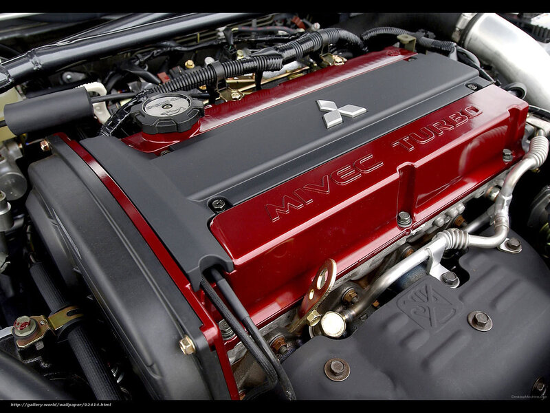Mitsubishi Engine Bay — Red