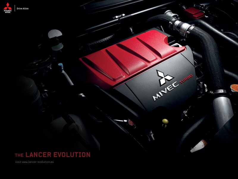 Mitsubishi Lancer Evolution Engine — Black