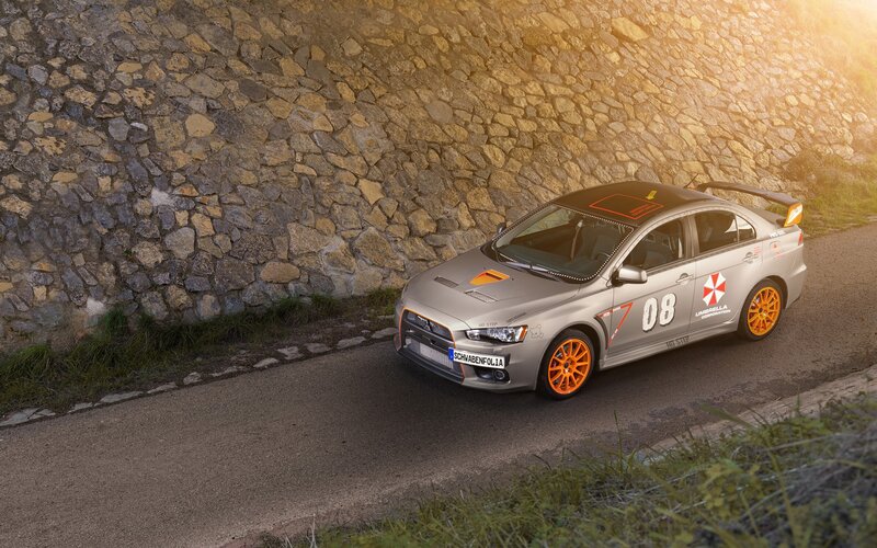 Mitsubishi Lancer Evolution rally car
