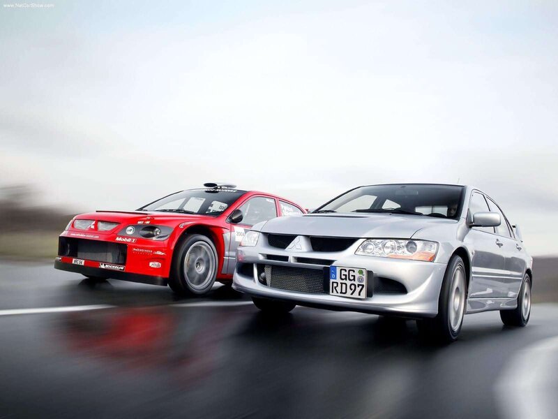 Mitsubishi Lancer Evolution rally cars