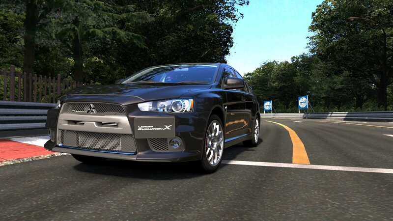 Mitsubishi Lancer Evolution X on track