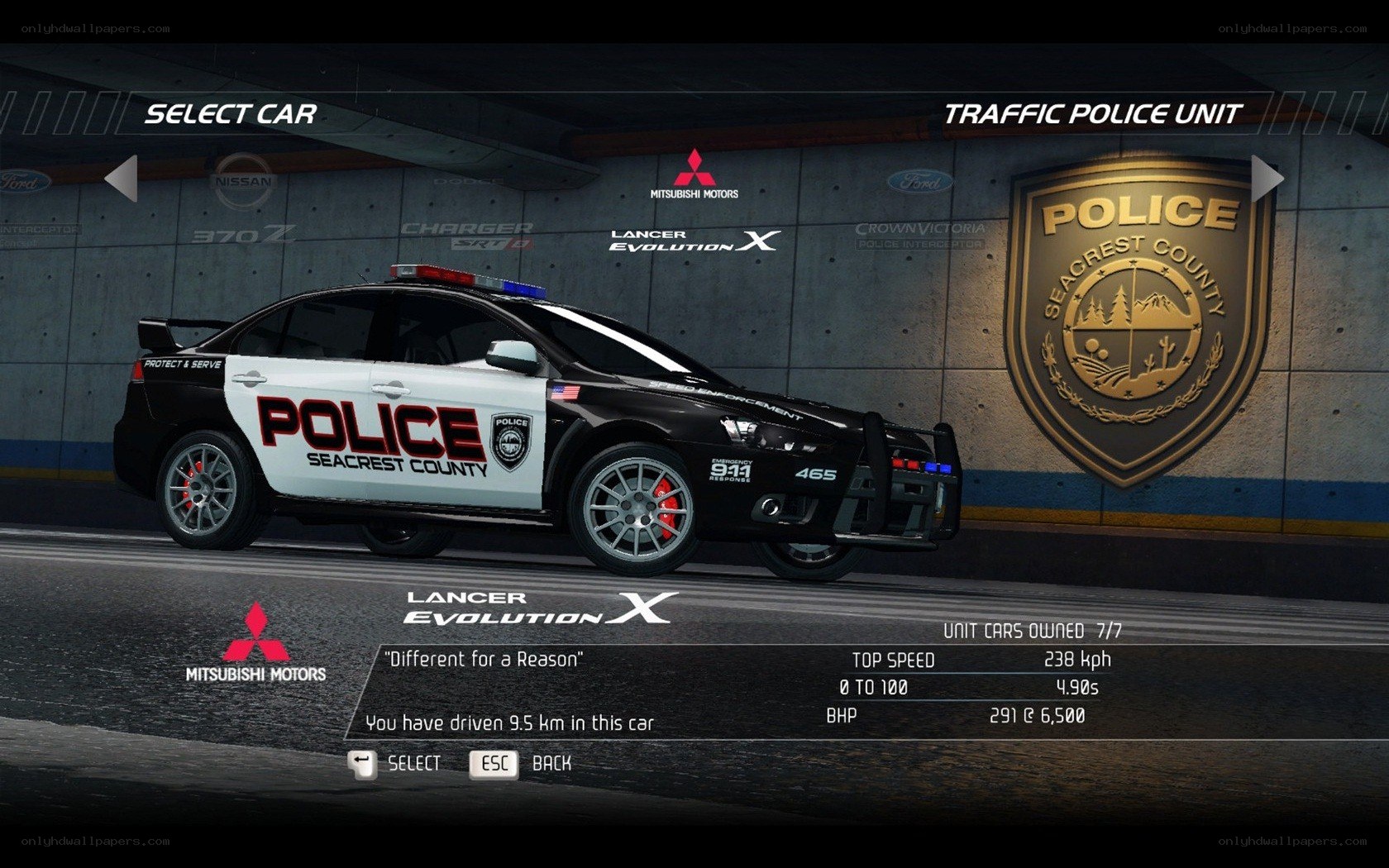 Mitsubishi Lancer Evolution X police car
