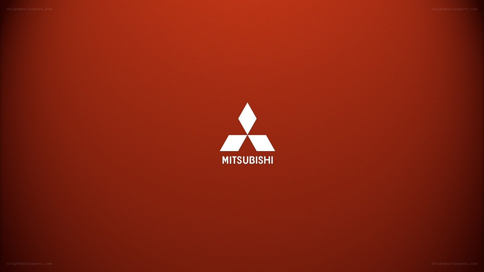 Mitsubishi logo on red background