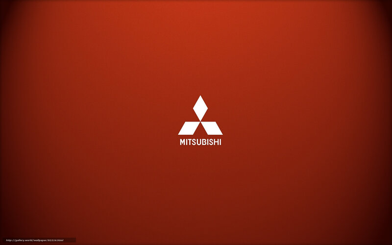 Mitsubishi logo on red background