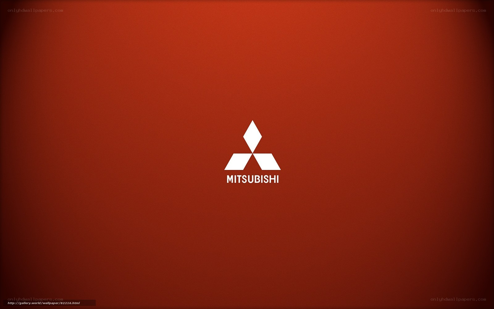Mitsubishi logo on red background