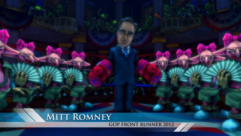 Mitt Romney in a cartoon